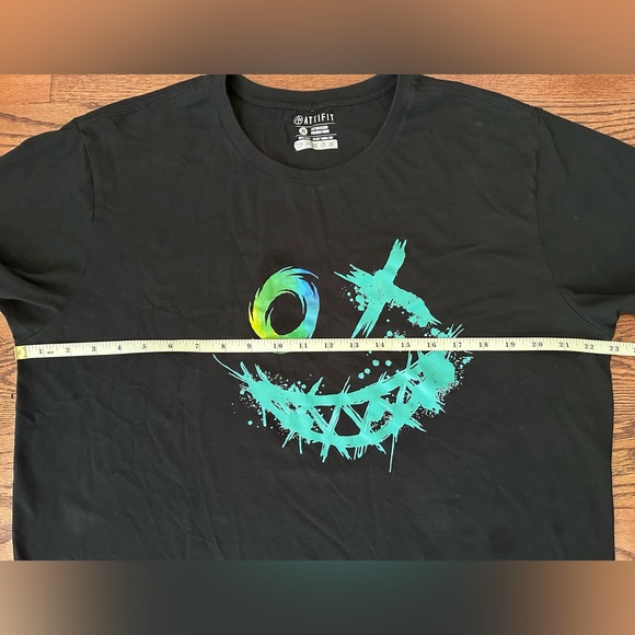 Smiley Face Cotton Short Sleeve T-Shirt - Picture 5 of 5